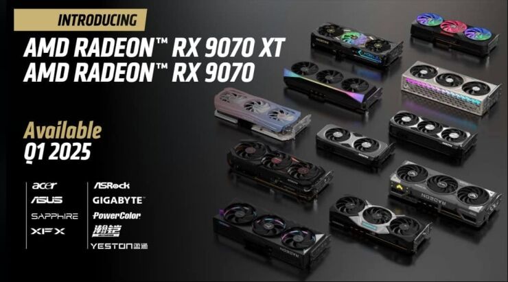 RX 9070 announcement slide