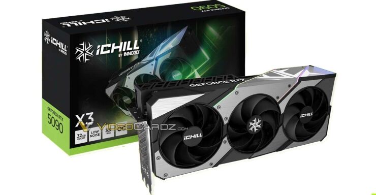 RTX 5090 pictured and box