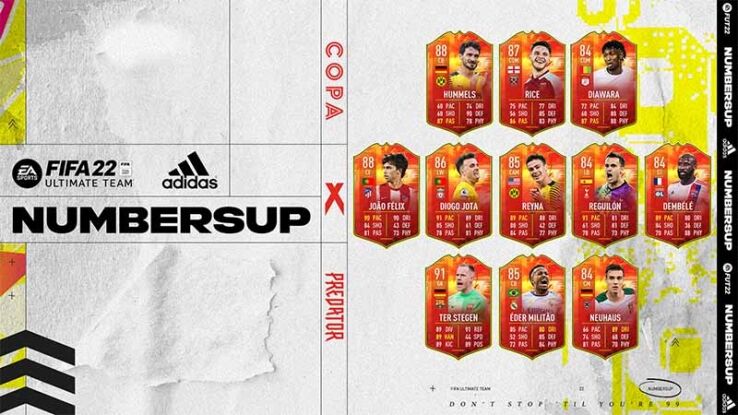 FIFA 22 NUMBERSUP promo features FUT rating upgrades for Militao, Felix, Rice and more