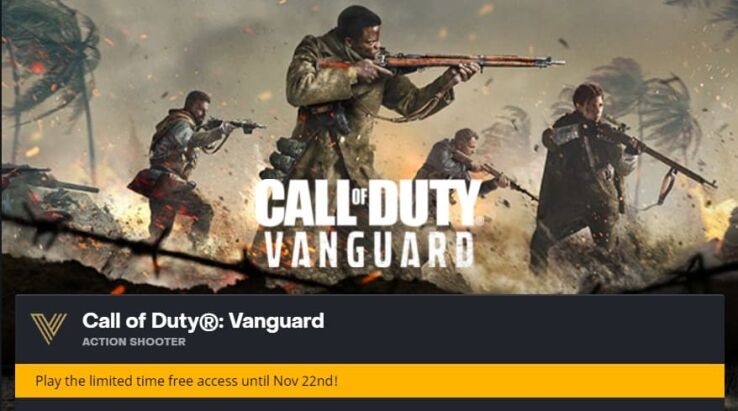 Call of Duty: Vanguard launches free access weekend