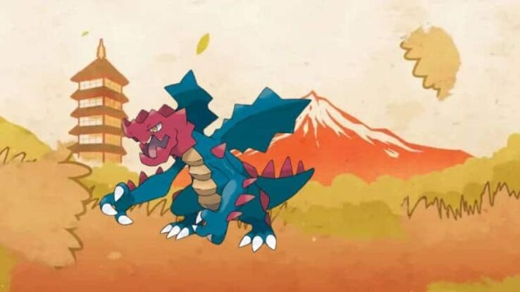 A wild Druddigon appears in Pokemon Go Dragonspiral Descent