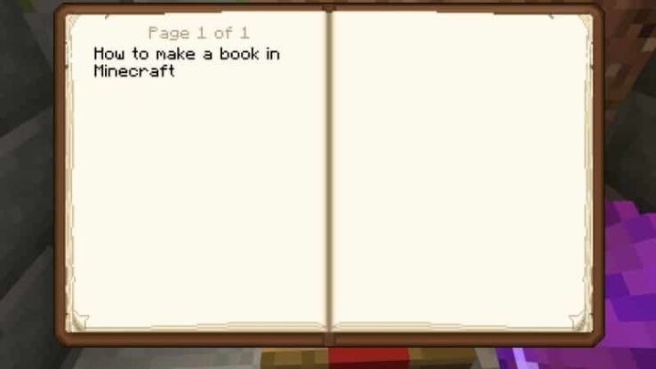 How to make a book in Minecraft