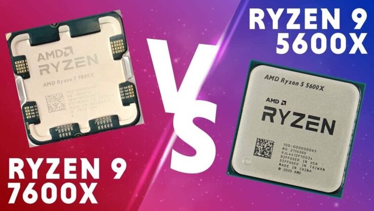 AMD Ryzen 5 7600X vs Ryzen 5 5600X 