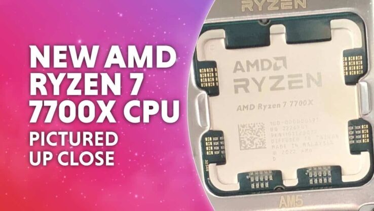 New AMD Ryzen 7 7700X CPU is pictured in the flesh