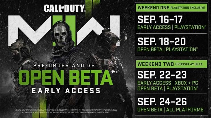 Call of Duty Modern Warfare 2 Beta Start Time, Dates, & Details