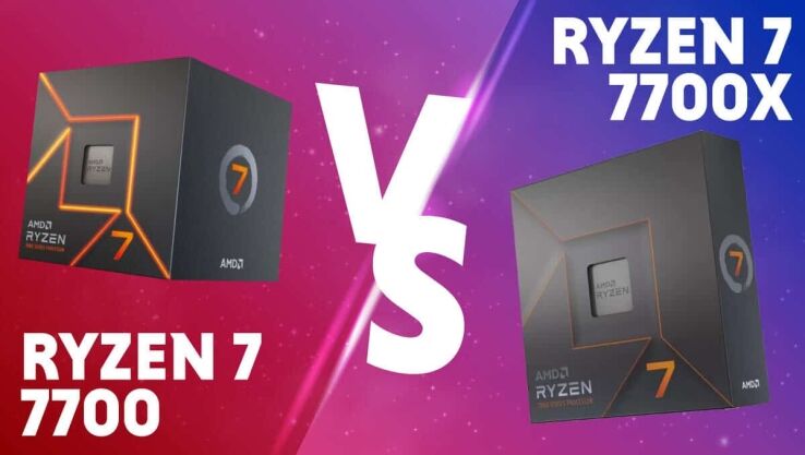 AMD Ryzen 7 7700 vs Ryzen 7 7700X