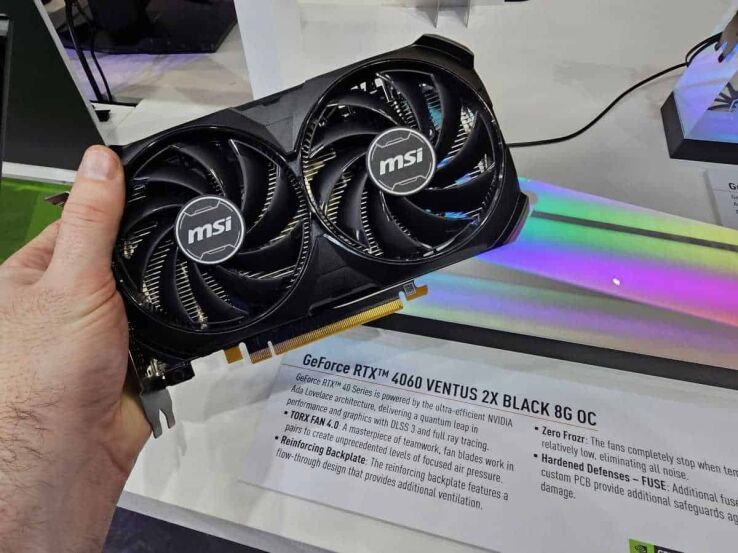 RTX 4060 spotted at the MSI booth