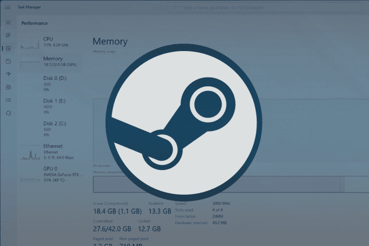 The new Steam beta UI eats a full 1GB of RAM